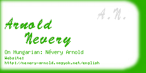 arnold nevery business card